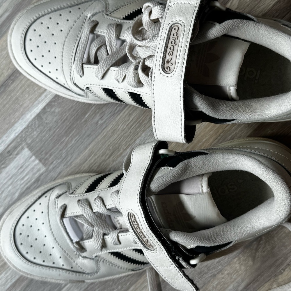 adidas  White and Black Sneakers with Strap